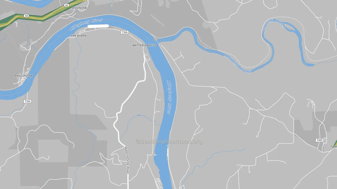 Wattersonville, PA Map of Noise Levels in Wattersonville