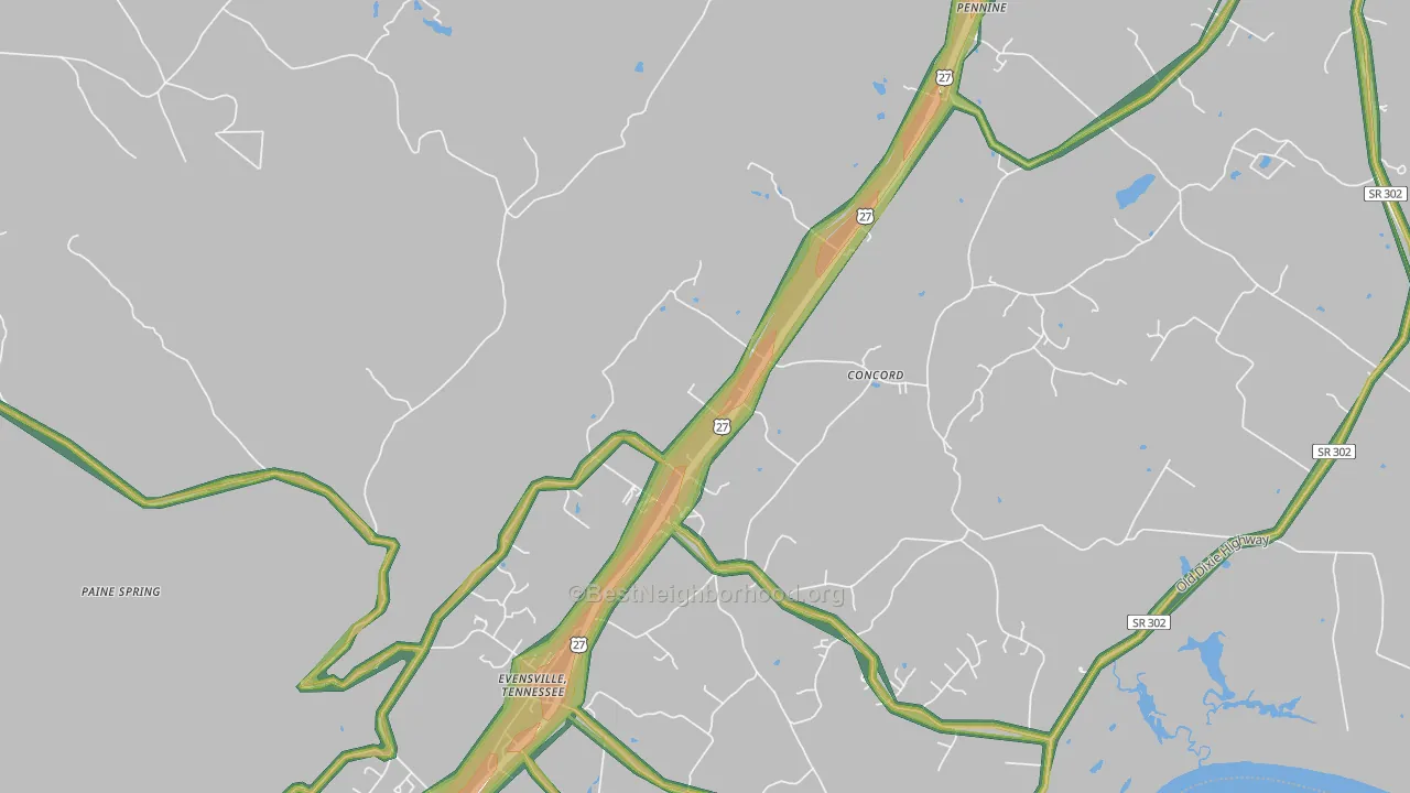 Watts Bar Dam, TN Map of Noise Levels in Watts Bar Dam