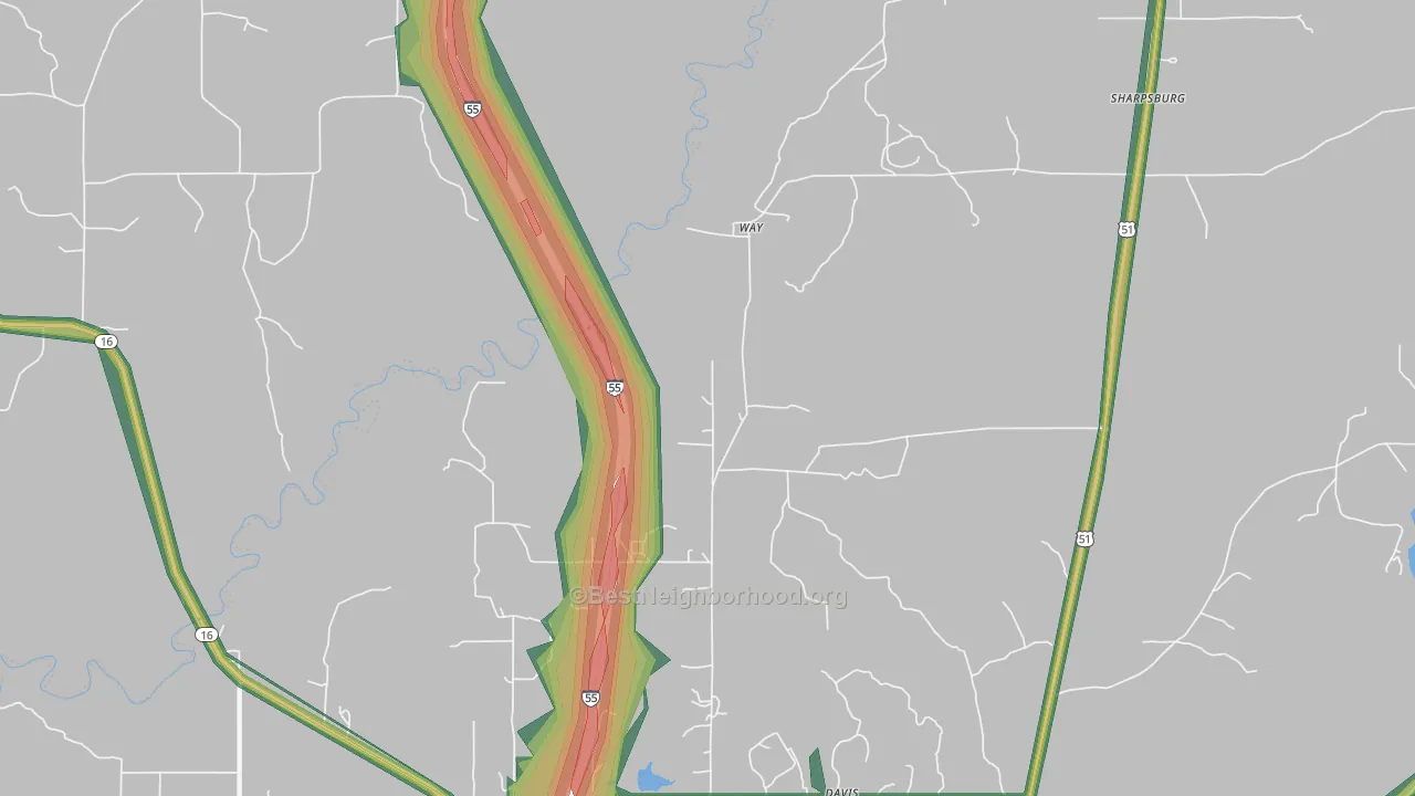 Way, MS Map of Noise Levels in Way