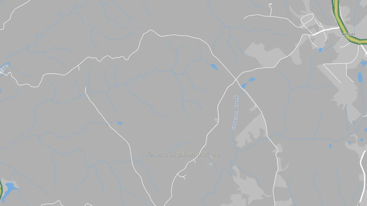 Wayside, GA Map of Noise Levels in Wayside