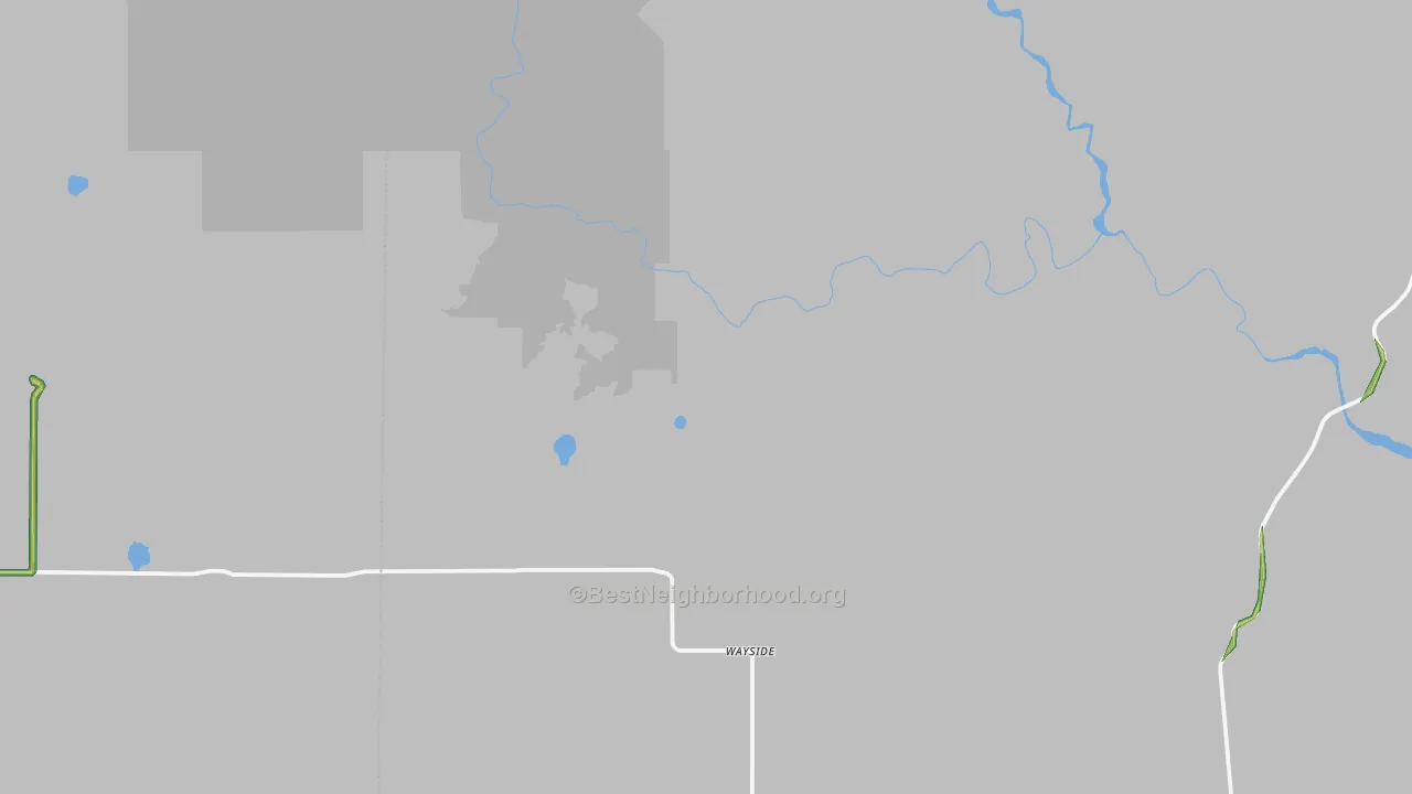 Wayside, TX Map of Noise Levels in Wayside