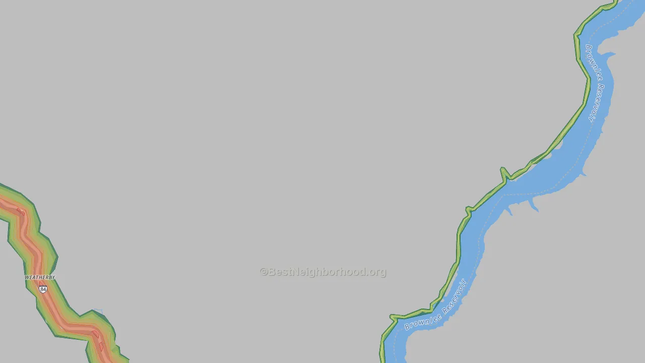 Weatherby, OR Map of Noise Levels in Weatherby