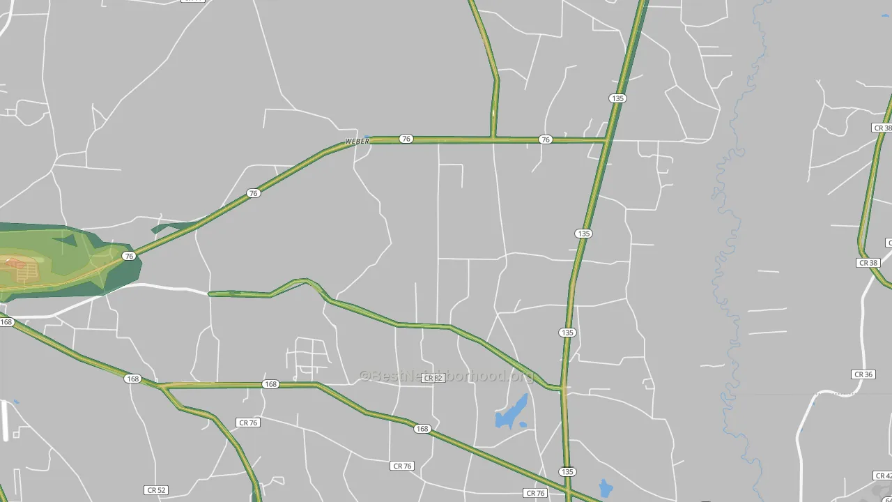 Weber, GA Map of Noise Levels in Weber