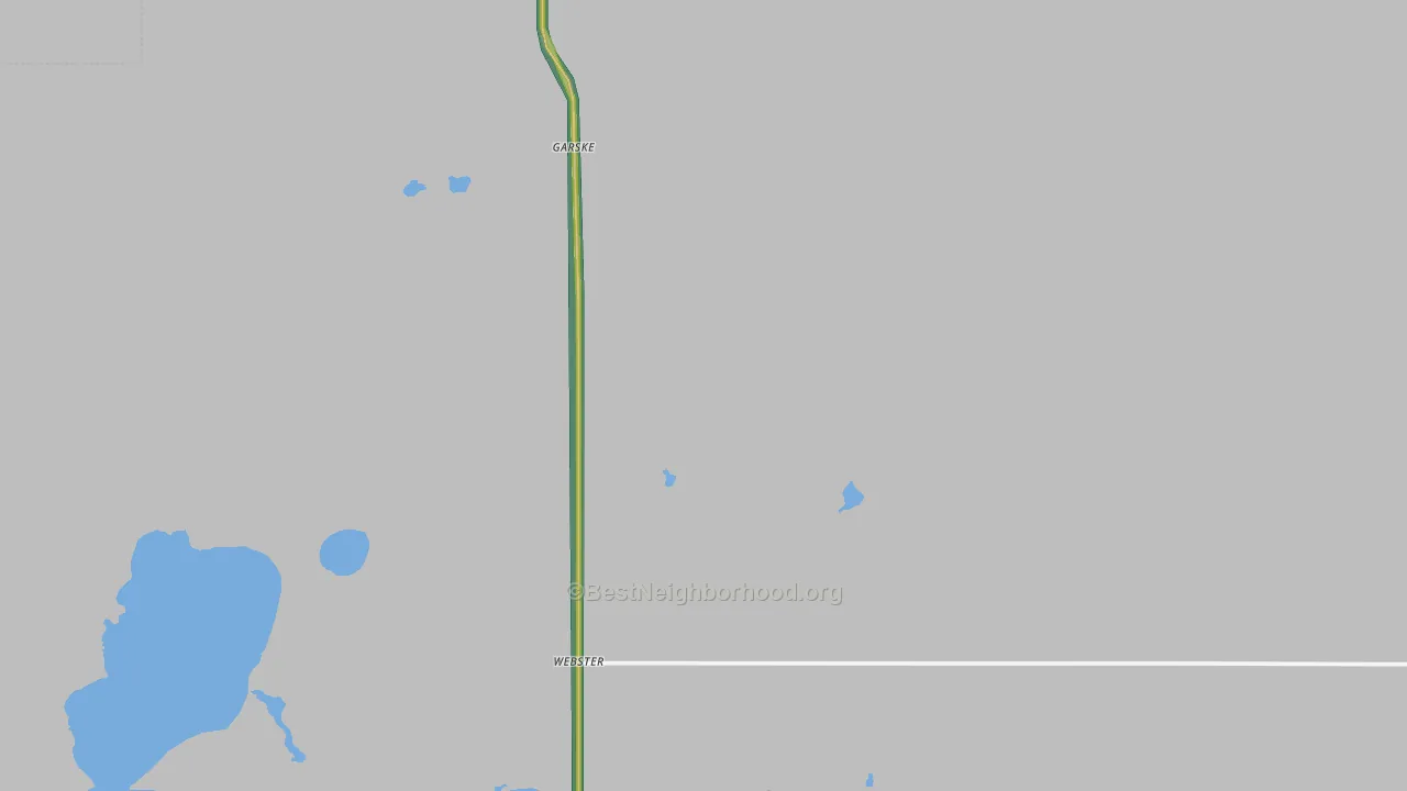 Webster, ND Map of Noise Levels in Webster