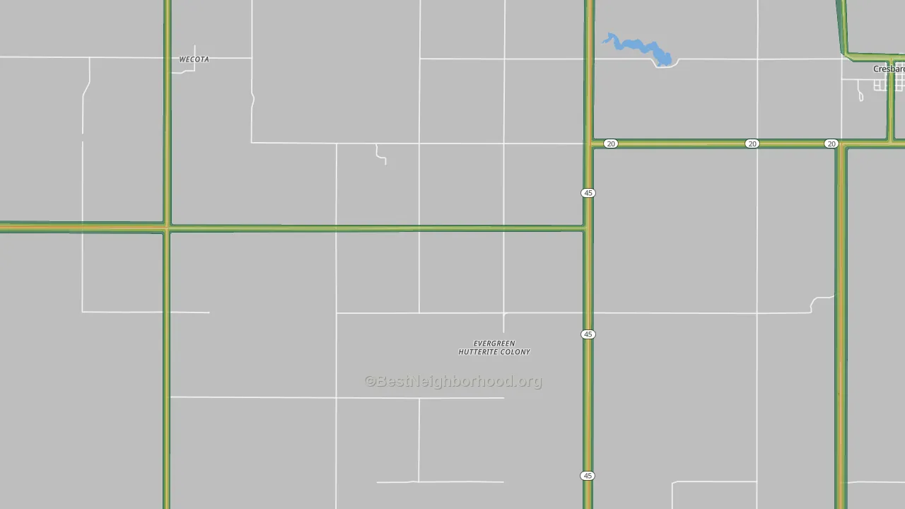Wecota, SD Map of Noise Levels in Wecota