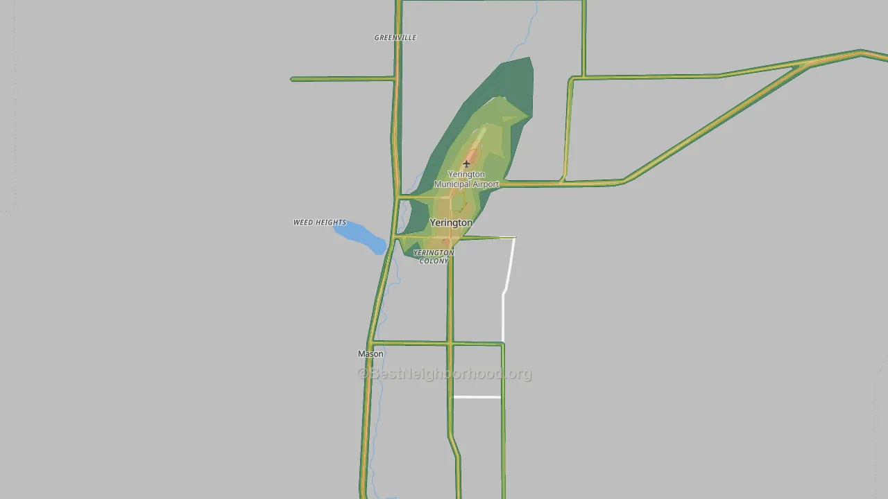 Weed Heights, NV Map of Noise Levels in Weed Heights