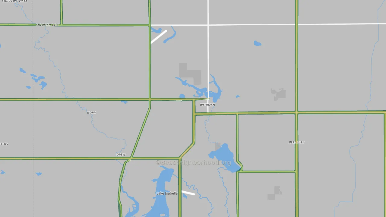 Weidman, MI Map of Noise Levels in Weidman