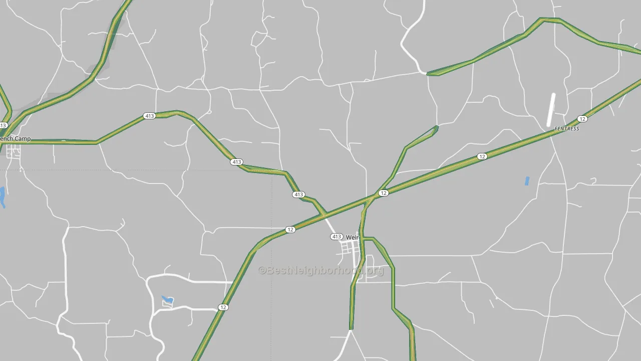 Weir, MS Map of Noise Levels in Weir