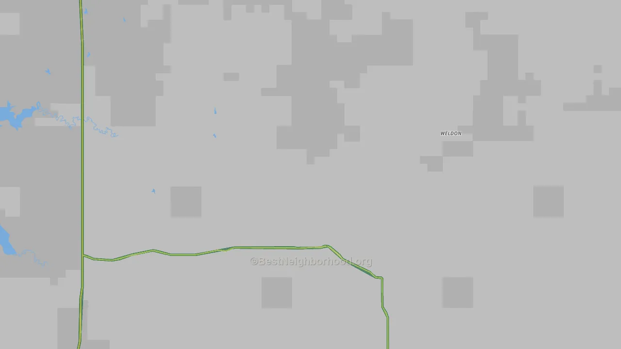 Weldon, MT Map of Noise Levels in Weldon