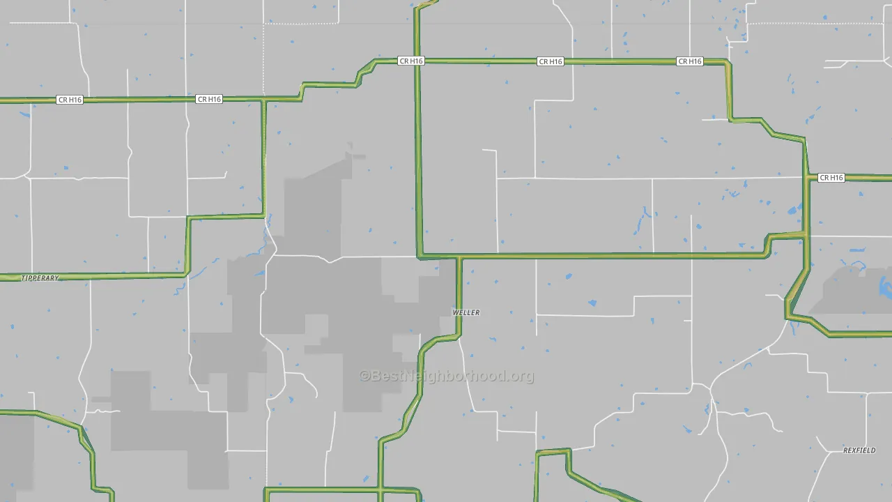 Weller, IA Map of Noise Levels in Weller