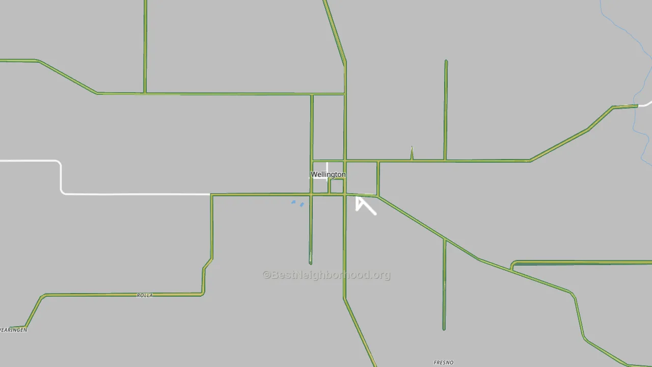 Wellington, TX Map of Noise Levels in Wellington