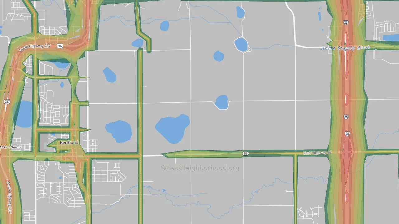 Welty, CO Map of Noise Levels in Welty