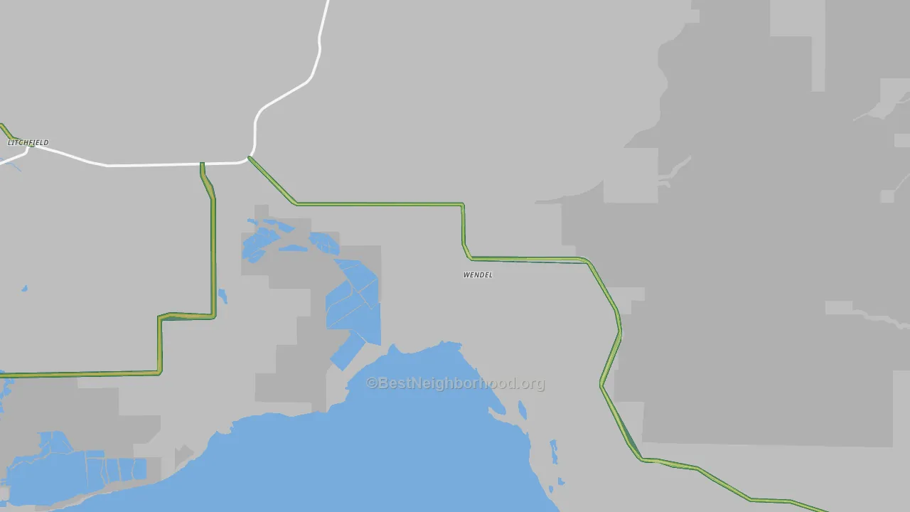 Wendel, CA Map of Noise Levels in Wendel