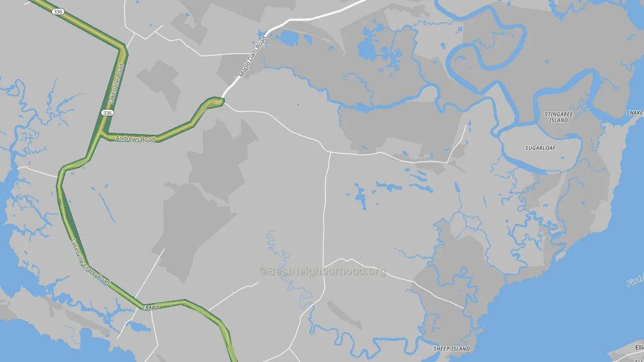 Wesley, MD Map of Noise Levels in Wesley