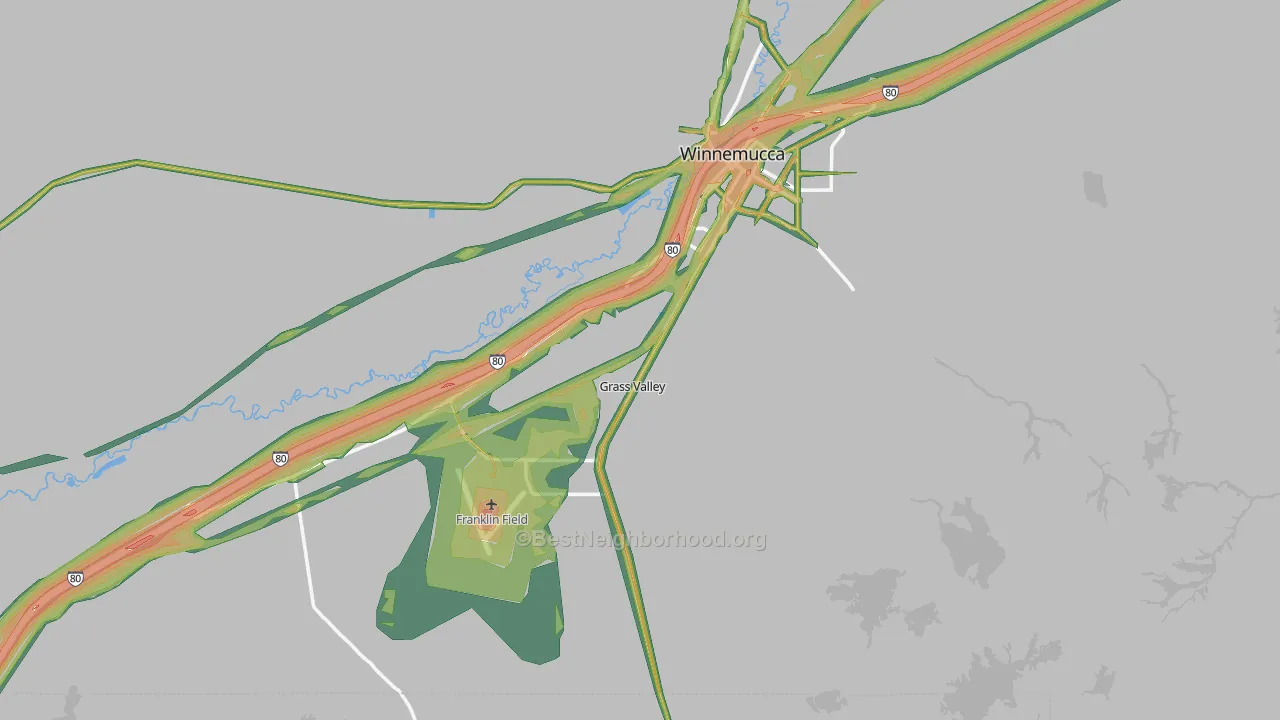 Weso, NV Map of Noise Levels in Weso