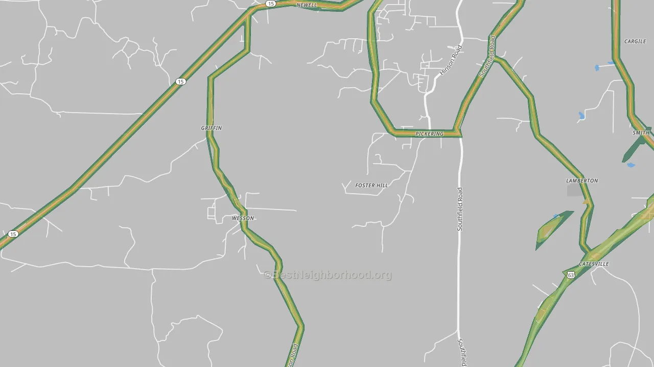 Wesson, AR Map of Noise Levels in Wesson