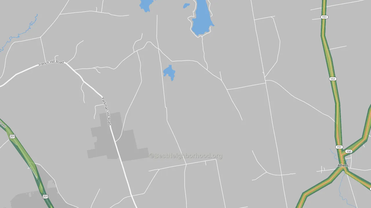 West Athens, ME Map of Noise Levels in West Athens