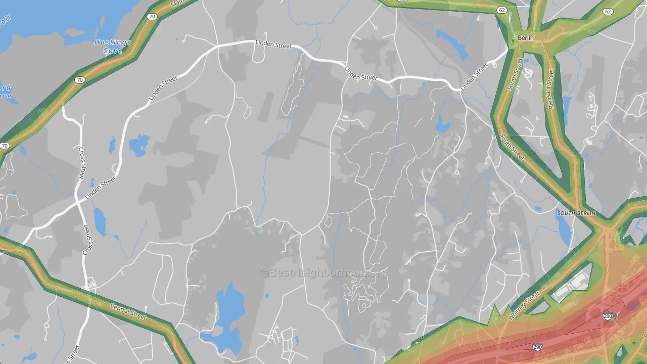 West Berlin, MA Map of Noise Levels in West Berlin