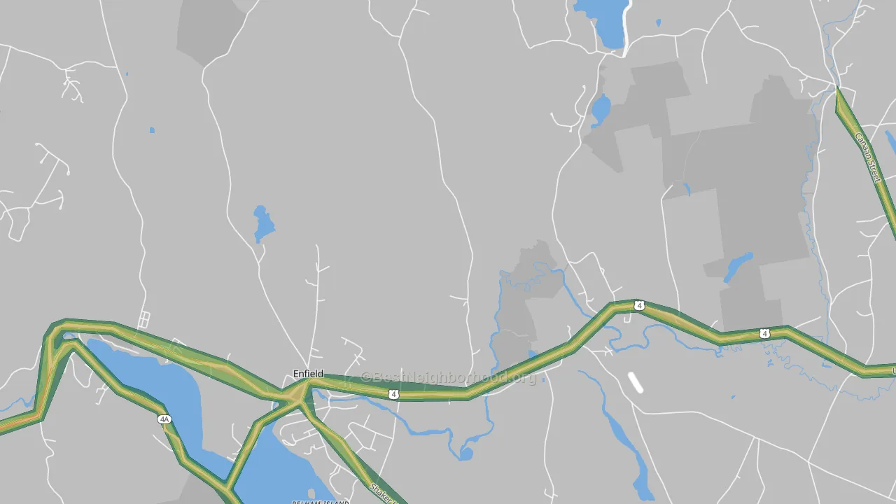 West Canaan, NH Map of Noise Levels in West Canaan