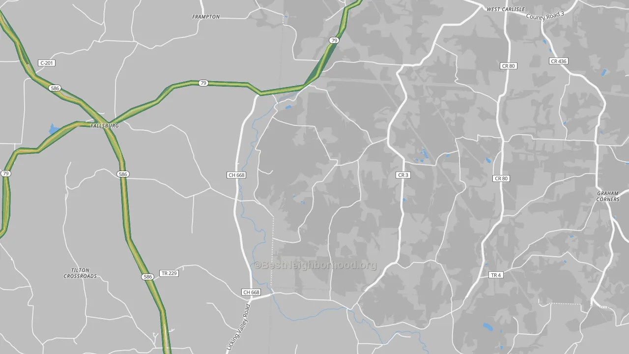 West Carlisle, OH Map of Noise Levels in West Carlisle