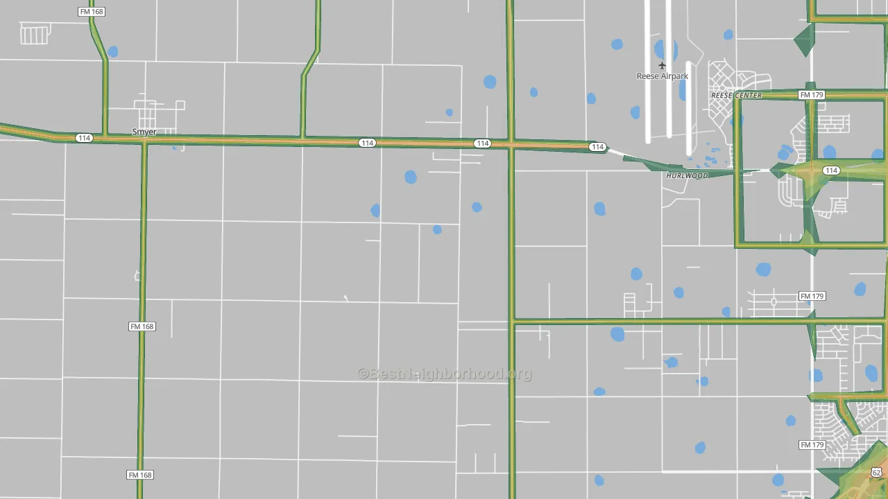 West Carlisle, TX Map of Noise Levels in West Carlisle