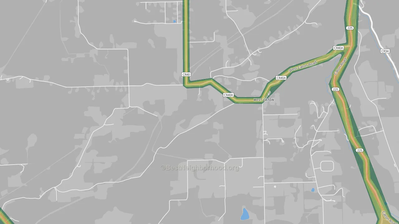 West Caton, NY Map of Noise Levels in West Caton