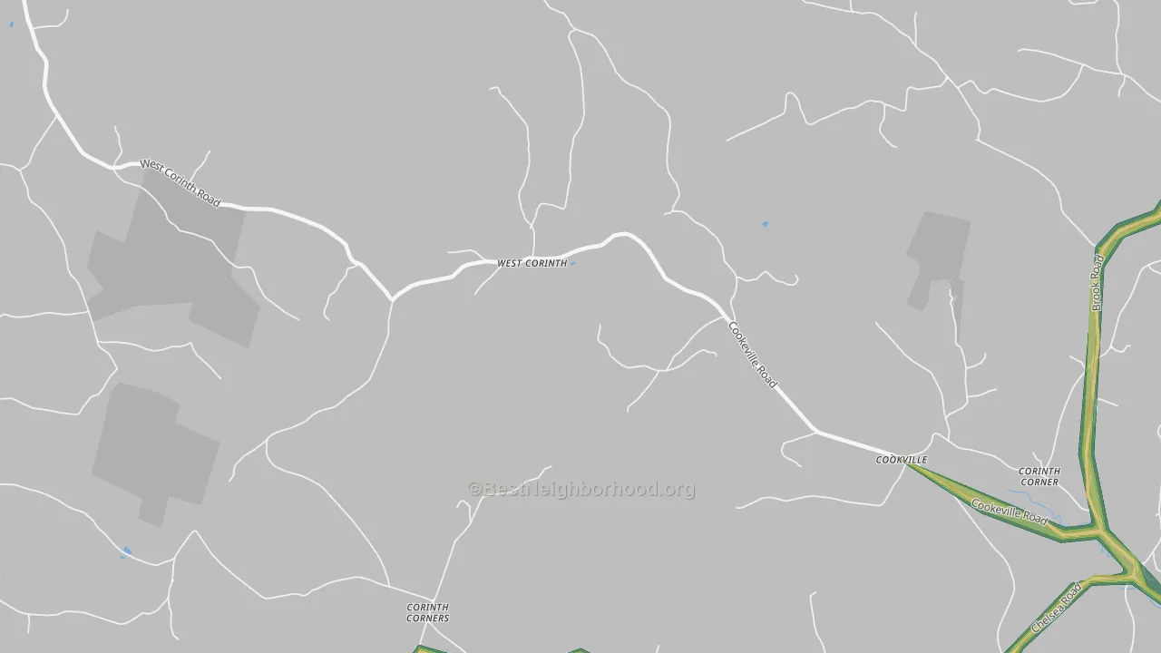 West Corinth, VT Map of Noise Levels in West Corinth