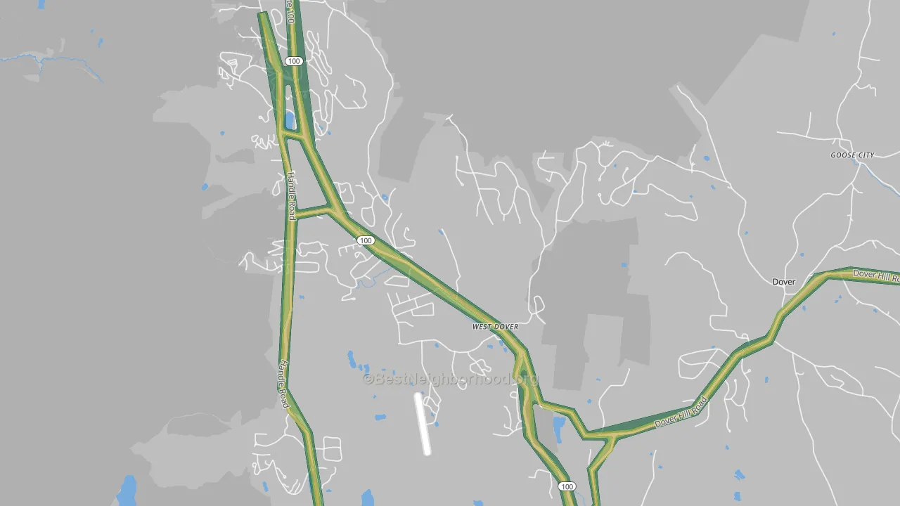 West Dover, VT Map of Noise Levels in West Dover