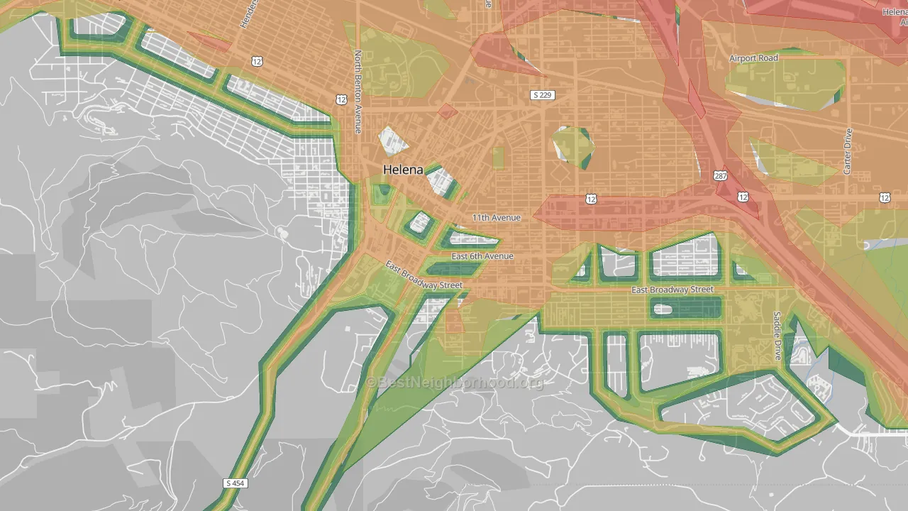 West End Helena, Helena, MT Map of Noise Levels in West End Helena