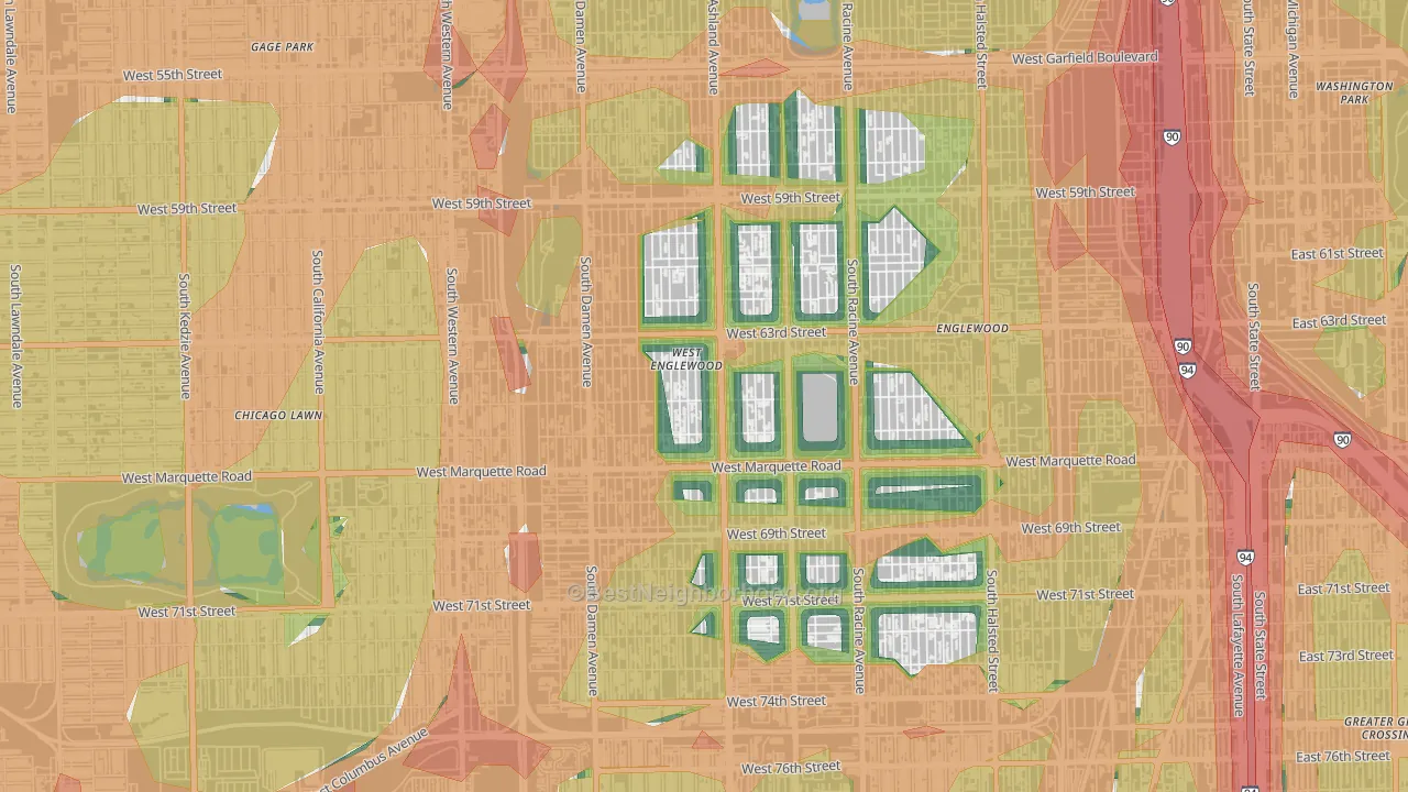 West Englewood, Chicago, IL Map of Noise Levels in West Englewood