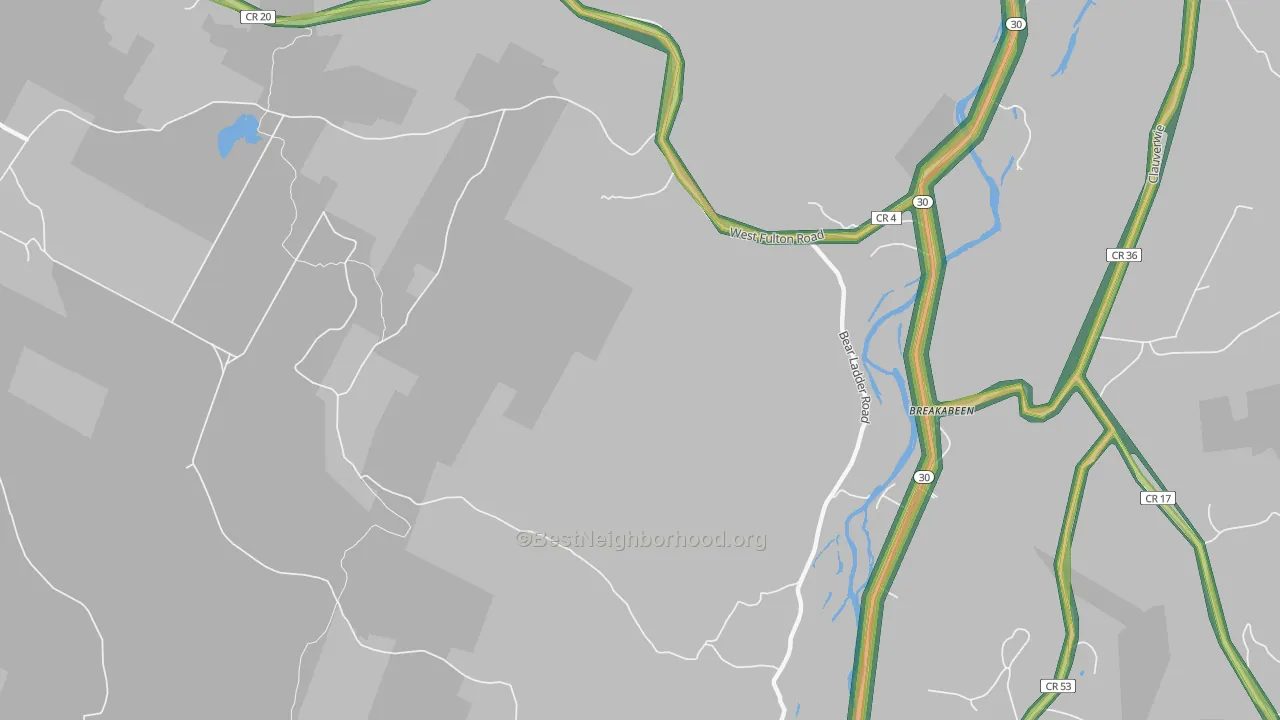 West Fulton, NY Map of Noise Levels in West Fulton