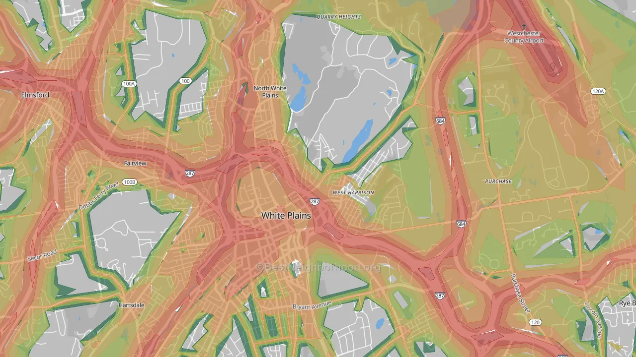West Harrison, NY Map of Noise Levels in West Harrison