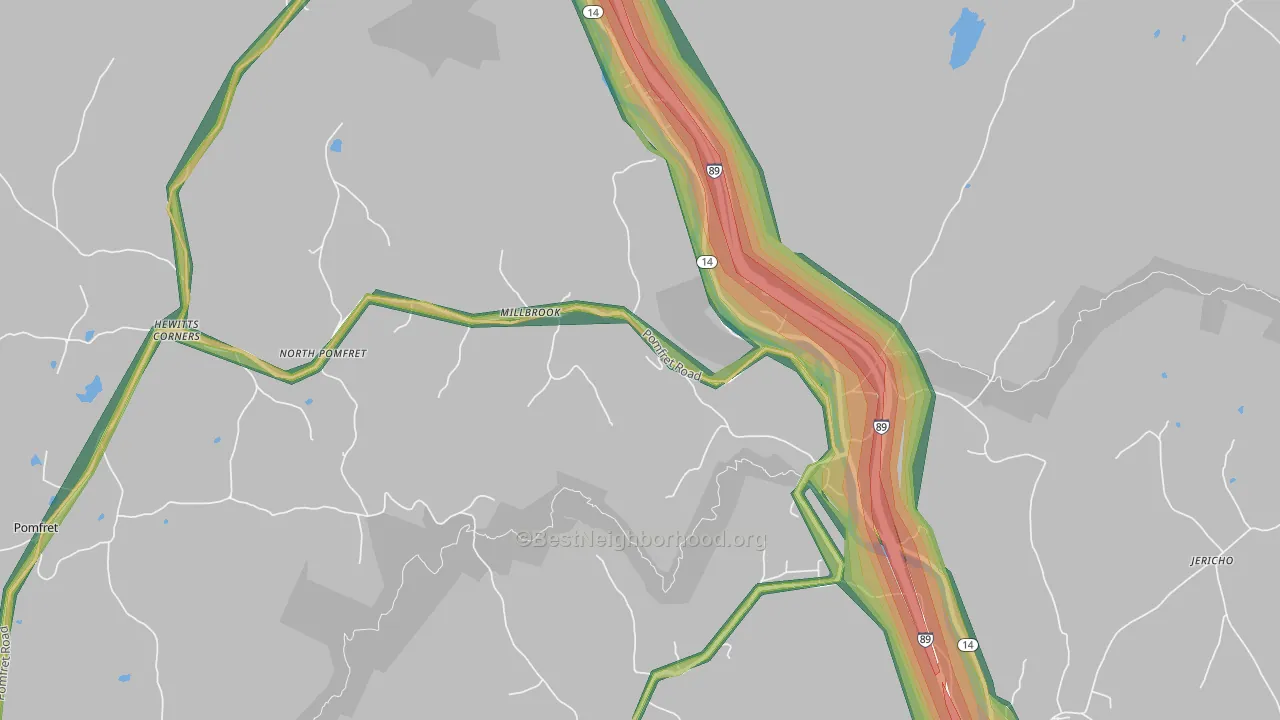 West Hartford, VT Map of Noise Levels in West Hartford