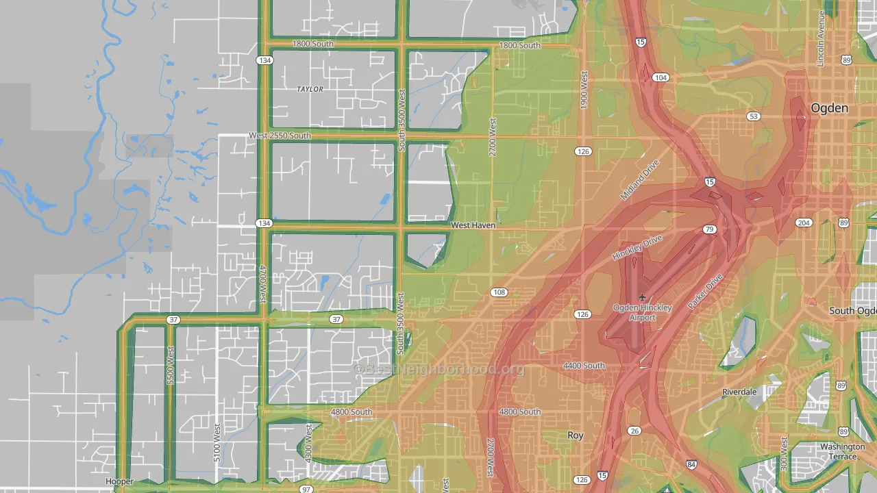 West Haven, UT Map of Noise Levels in West Haven