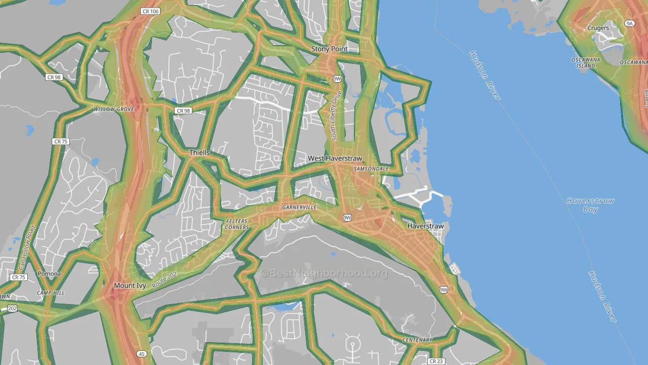 West Haverstraw, NY Map of Noise Levels in West Haverstraw