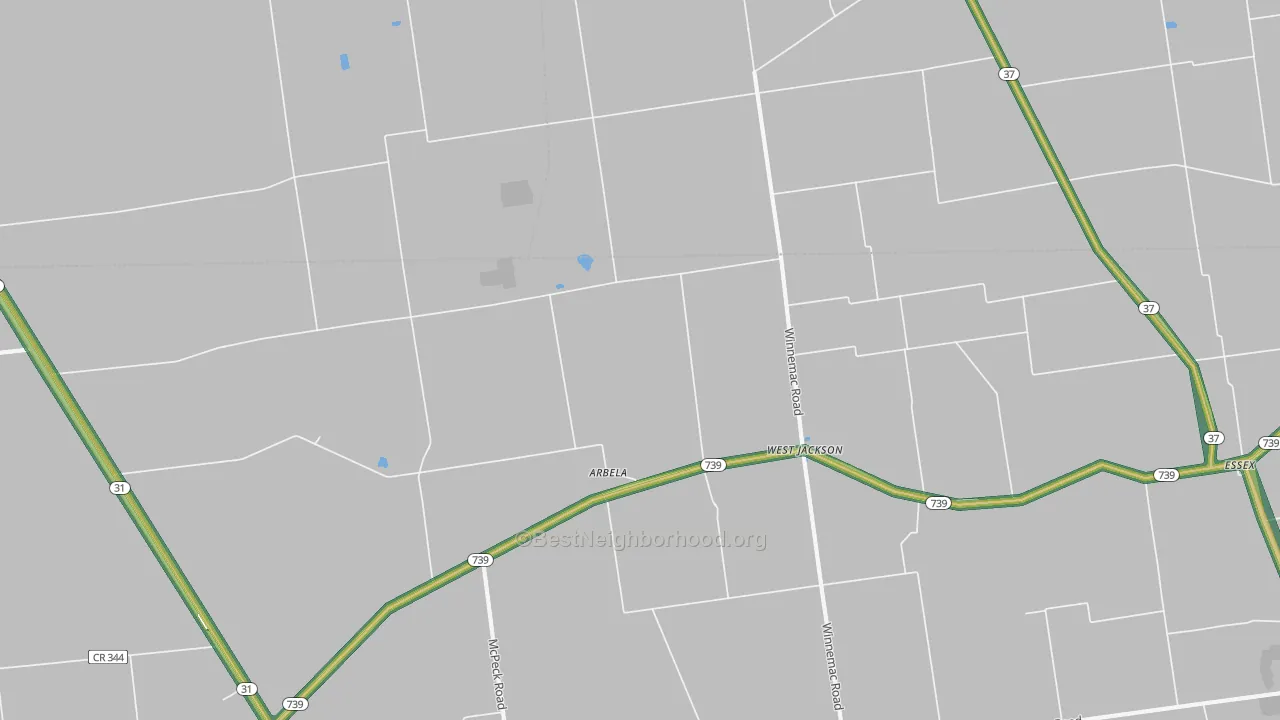 West Jackson, OH Map of Noise Levels in West Jackson