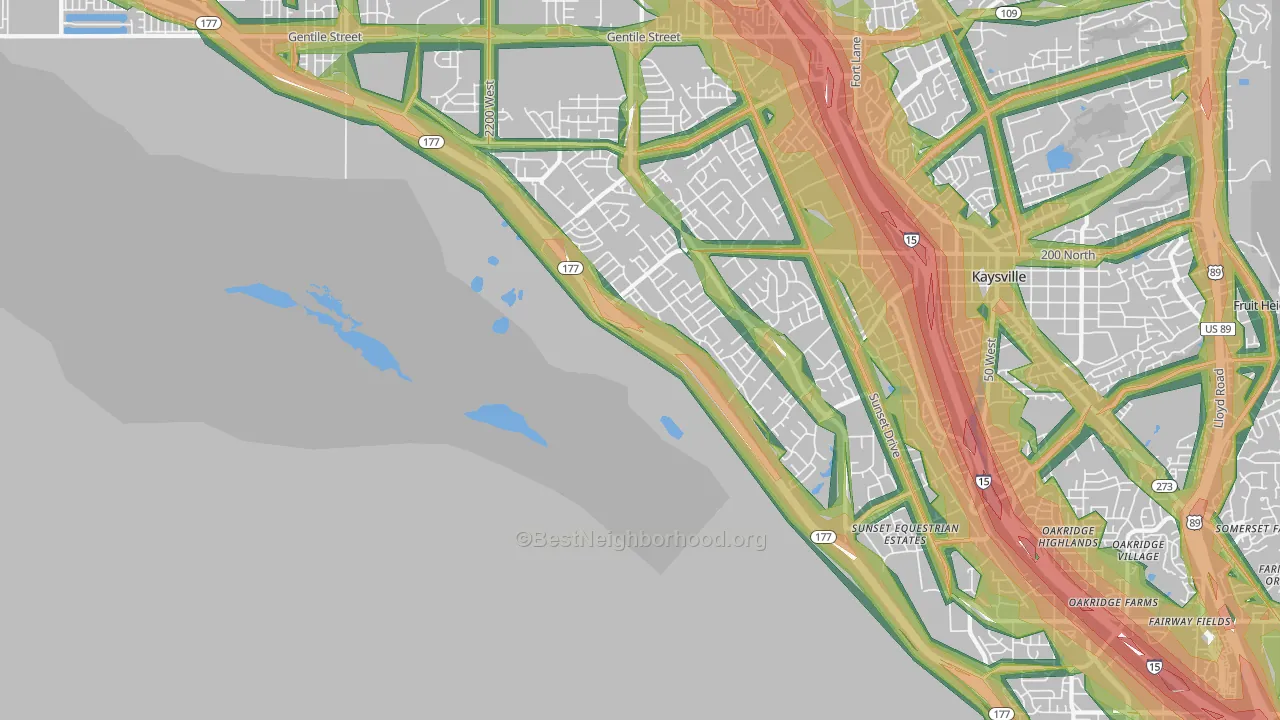 West Kaysville, UT Map of Noise Levels in West Kaysville