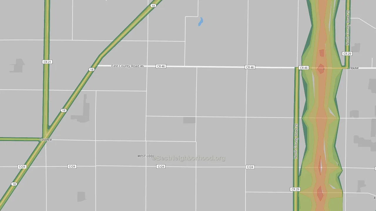 West Lodi, OH Map of Noise Levels in West Lodi