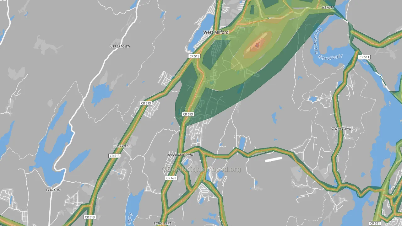 West Milford, NJ Map of Noise Levels in West Milford
