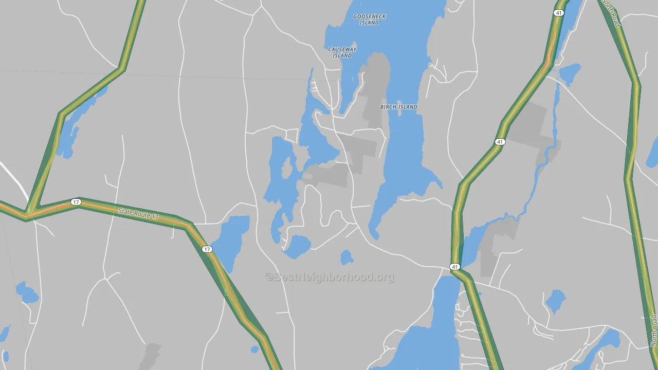 West Mount Vernon, ME Map of Noise Levels in West Mount Vernon