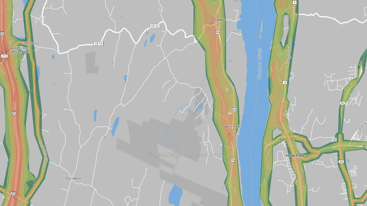 West Park, NY Map of Noise Levels in West Park