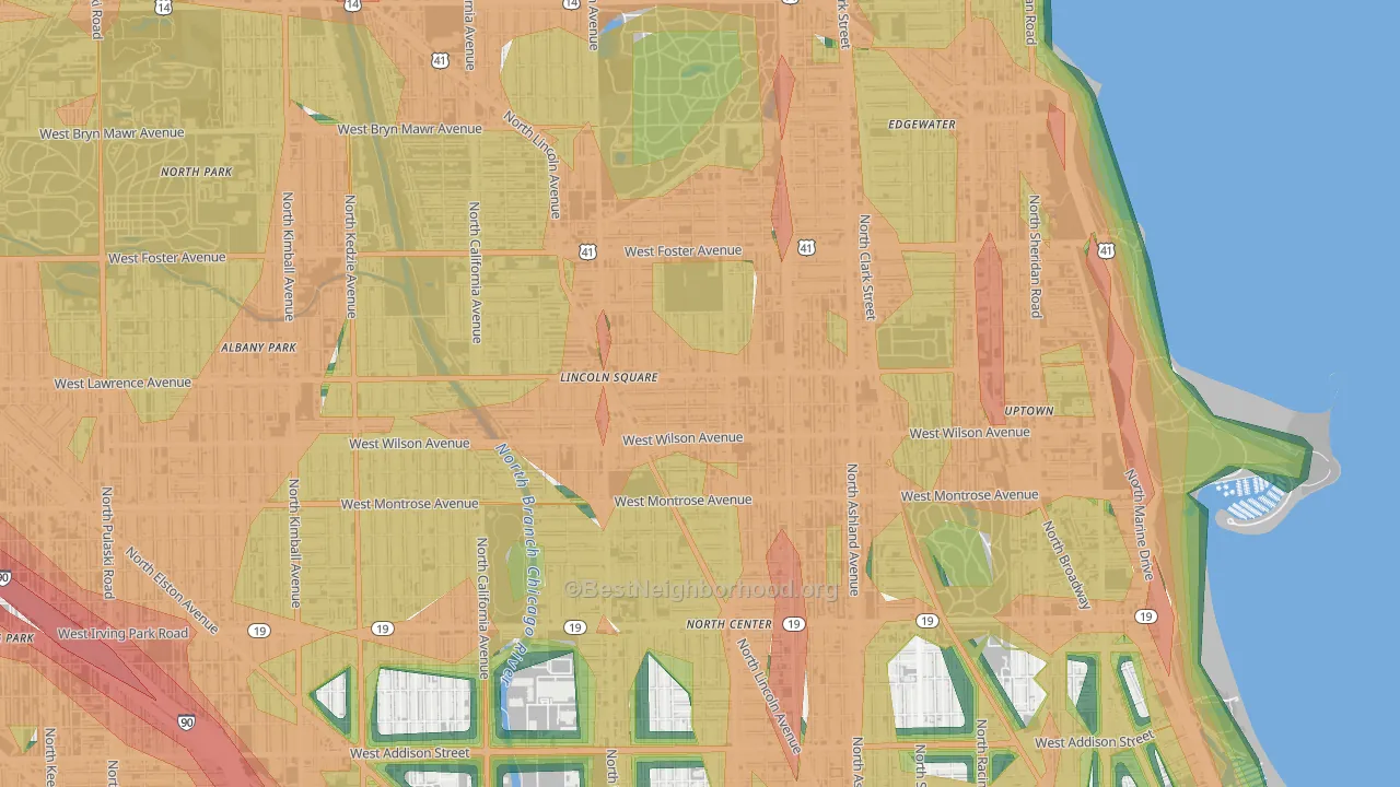 West Ravenswood, Chicago, IL Map of Noise Levels in West Ravenswood