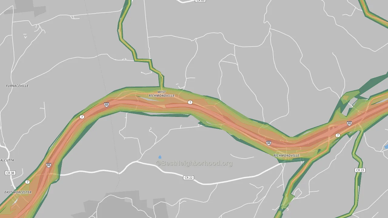 West Richmondville, NY Map of Noise Levels in West Richmondville