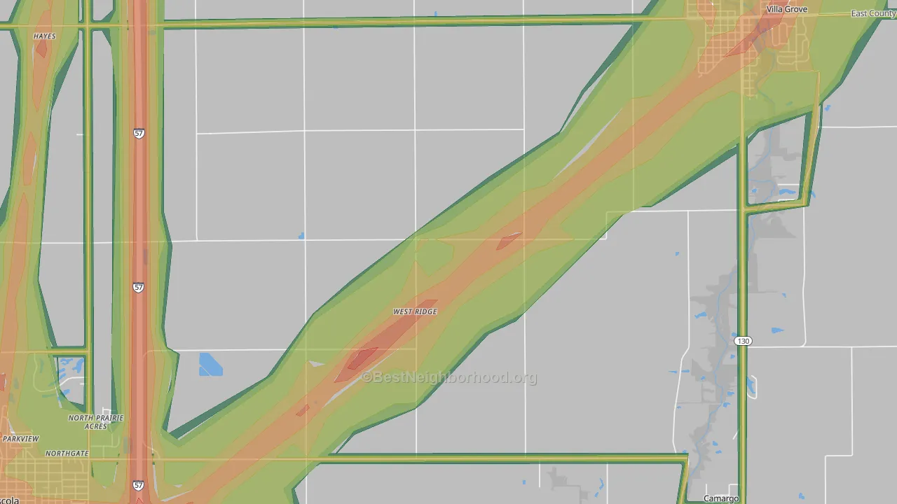 West Ridge, IL Map of Noise Levels in West Ridge