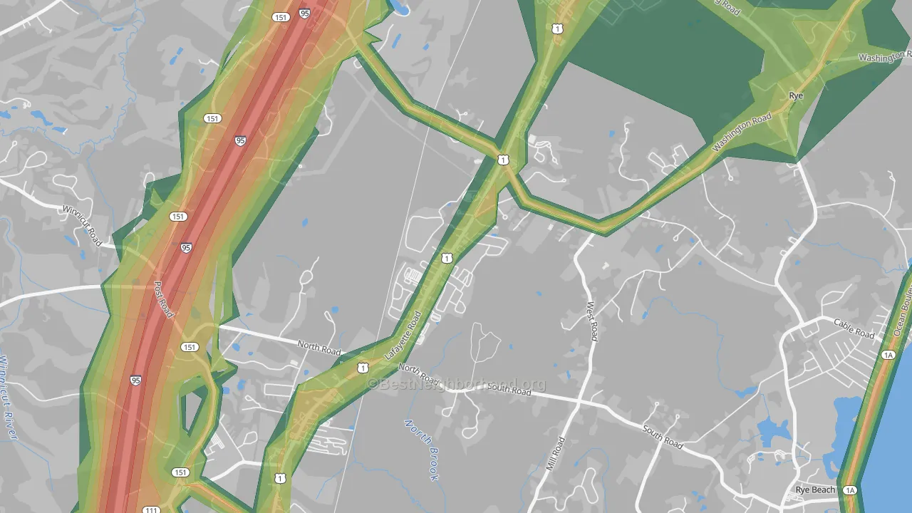 West Rye, NH Map of Noise Levels in West Rye