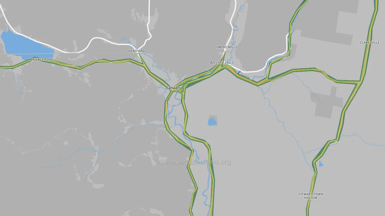 West Stewartstown, NH Map of Noise Levels in West Stewartstown