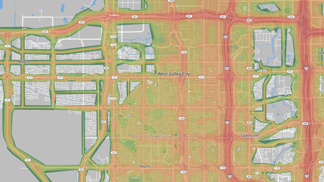 West Valley City, UT Map of Noise Levels in West Valley City