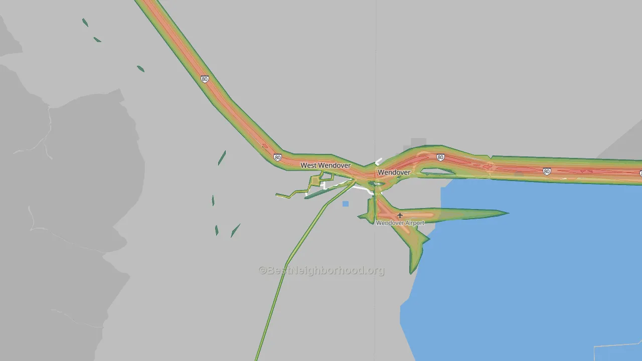 West Wendover, NV Map of Noise Levels in West Wendover