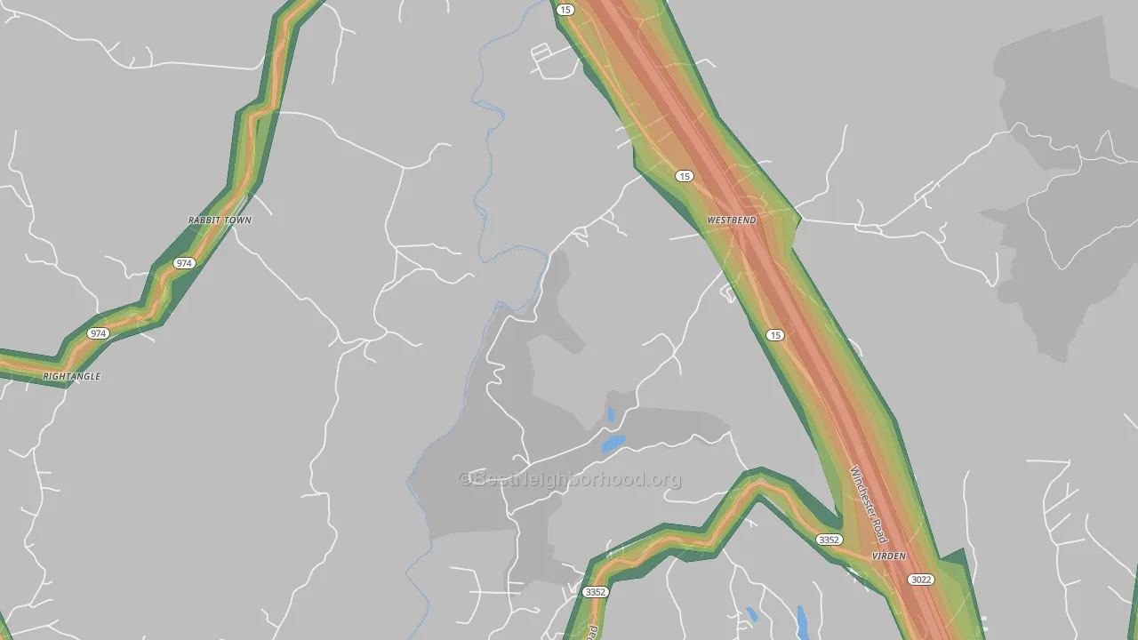 Westbend, KY Map of Noise Levels in Westbend