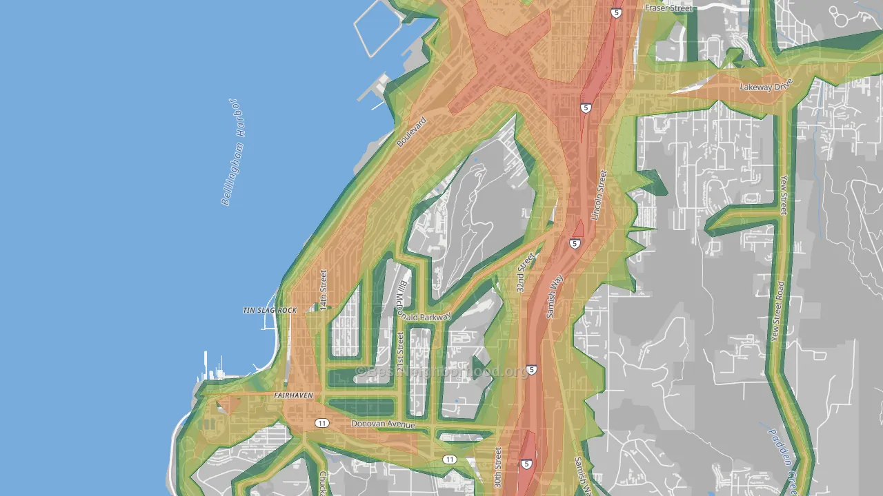 Western Washington University, Bellingham, WA Map of Noise Levels in Western Washington University